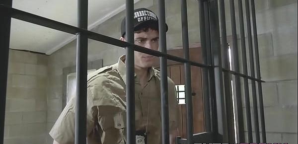  Little slut seduces and fucks the guard to get out of jail